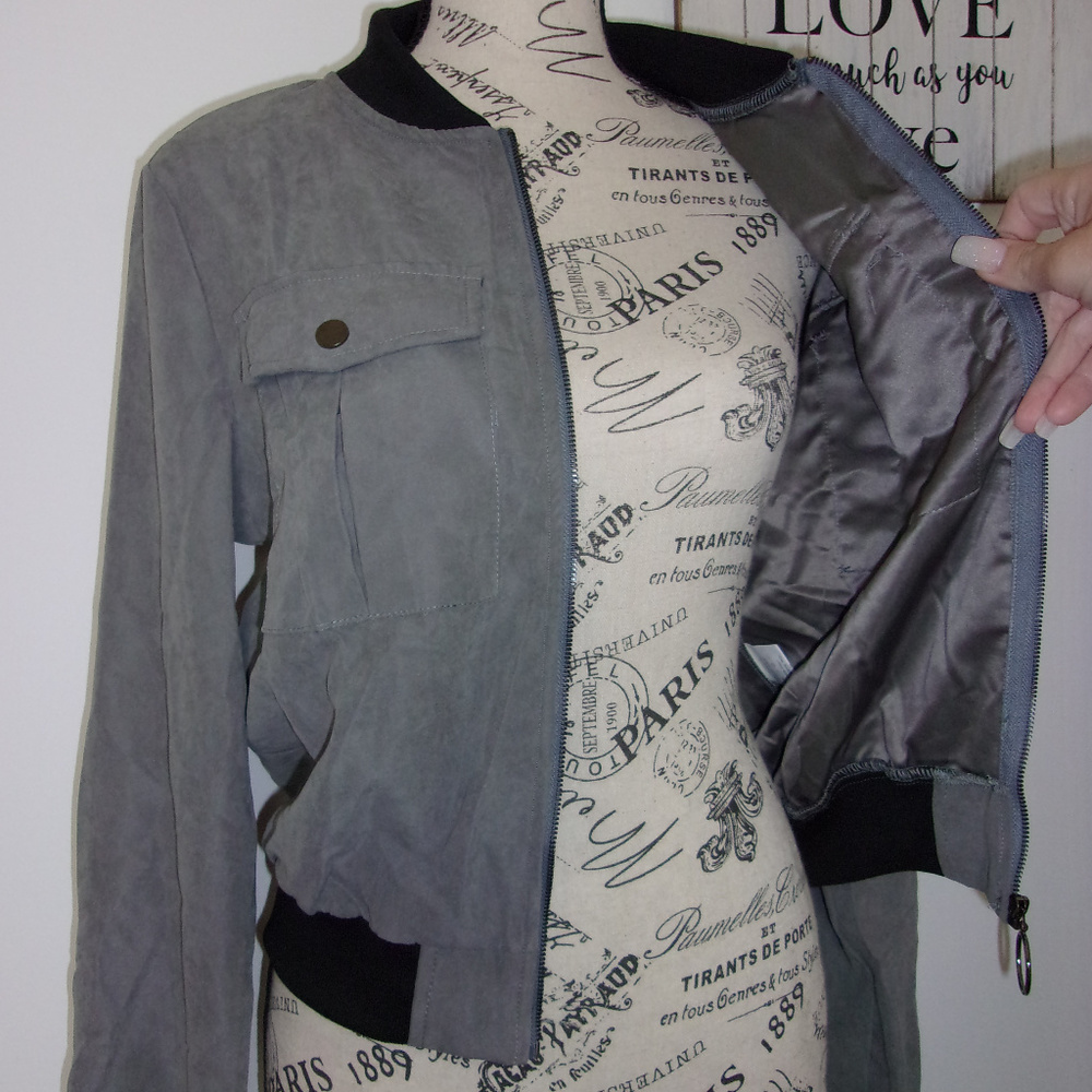 Microfiber Bomber Jacket - Picture 3 of 3
